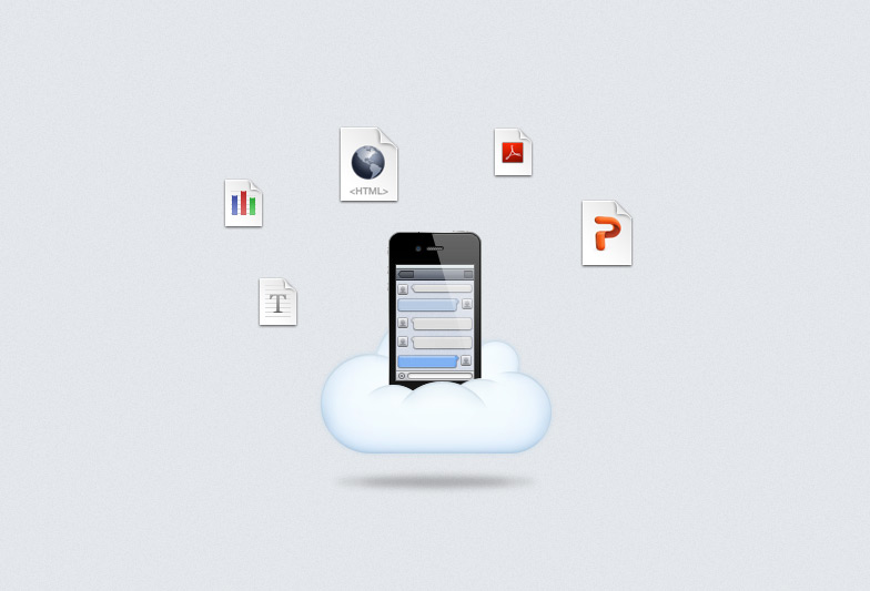 Cloud hosting illustration